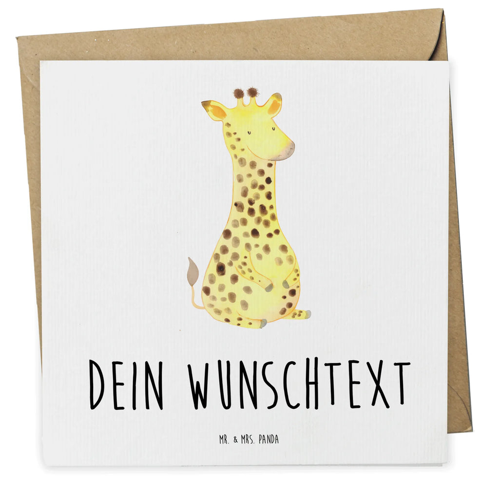 Personalisierte Deluxe Karte Giraffe Zufrieden Personalisierte Grußkarte, Personalisiertere Klappkarte, Personalisierte Einladungskarte, Personalisierte Glückwunschkarte, Personalisierte Hochzeitskarte, Personalisierte Geburtstagskarte, Grußkarte mit Namen, Grußkarte selber drucken, Grußkarte selbst gestalten, Grußkarte mit persönlichen Nachrichten, Grußkarte als Geldgeschenk, Grußkarten personalisiert, Personalisierte Karte, Afrika, Wildtiere, Giraffe, Zufrieden, Glück, Abenteuer