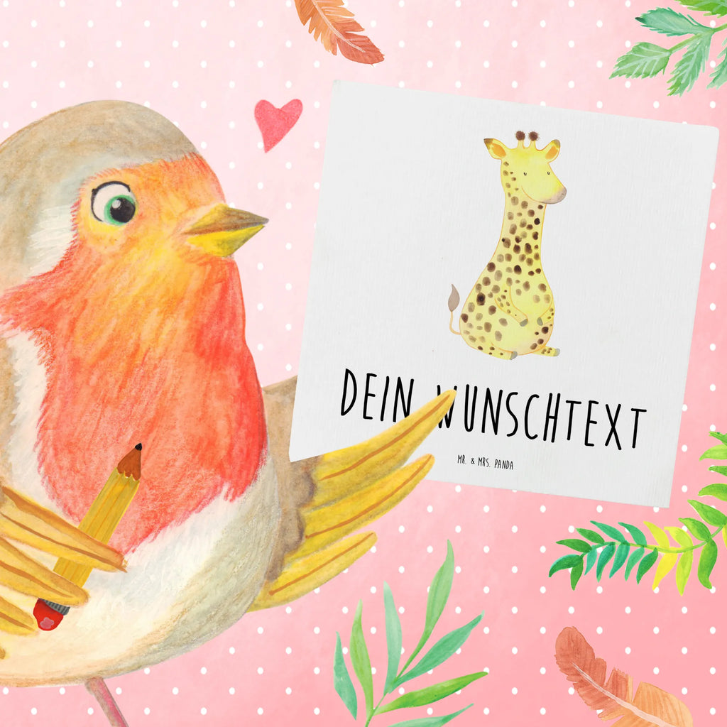 Personalisierte Deluxe Karte Giraffe Zufrieden Personalisierte Grußkarte, Personalisiertere Klappkarte, Personalisierte Einladungskarte, Personalisierte Glückwunschkarte, Personalisierte Hochzeitskarte, Personalisierte Geburtstagskarte, Grußkarte mit Namen, Grußkarte selber drucken, Grußkarte selbst gestalten, Grußkarte mit persönlichen Nachrichten, Grußkarte als Geldgeschenk, Grußkarten personalisiert, Personalisierte Karte, Afrika, Wildtiere, Giraffe, Zufrieden, Glück, Abenteuer