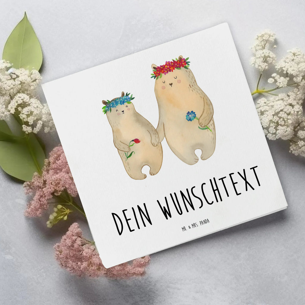 Personalisierte Deluxe Karte Bären mit Blumenkranz Personalisierte Grußkarte, Personalisiertere Klappkarte, Personalisierte Einladungskarte, Personalisierte Glückwunschkarte, Personalisierte Hochzeitskarte, Personalisierte Geburtstagskarte, Grußkarte mit Namen, Grußkarte selber drucken, Grußkarte selbst gestalten, Grußkarte mit persönlichen Nachrichten, Grußkarte als Geldgeschenk, Grußkarten personalisiert, Personalisierte Karte, Familie, Vatertag, Muttertag, Bruder, Schwester, Mama, Papa, Oma, Opa, Bär, Bären, Mutter, Mutti, Mami, Lieblingsmensch, Lieblingsmama, beste Mutter, weltbeste Mama, Geschenk Mama. Muttertag, Tochter, Kind, Kinder, Töchter, Family, Vorbild