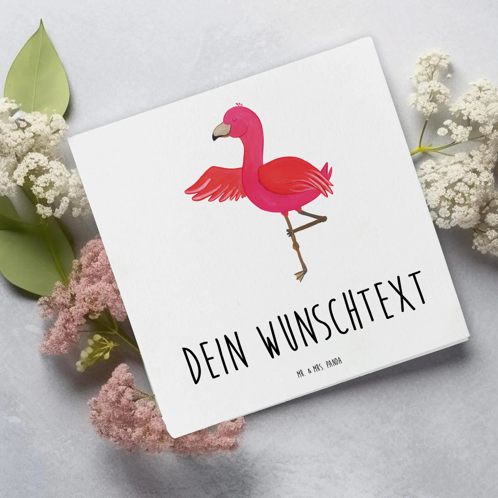 Personalisierte Deluxe Karte Flamingo Yoga Personalisierte Grußkarte, Personalisiertere Klappkarte, Personalisierte Einladungskarte, Personalisierte Glückwunschkarte, Personalisierte Hochzeitskarte, Personalisierte Geburtstagskarte, Grußkarte mit Namen, Grußkarte selber drucken, Grußkarte selbst gestalten, Grußkarte mit persönlichen Nachrichten, Grußkarte als Geldgeschenk, Grußkarten personalisiert, Personalisierte Karte, Flamingo, Vogel, Yoga, Namaste, Achtsamkeit, Yoga-Übung, Entspannung, Ärger, Aufregen, Tiefenentspannung