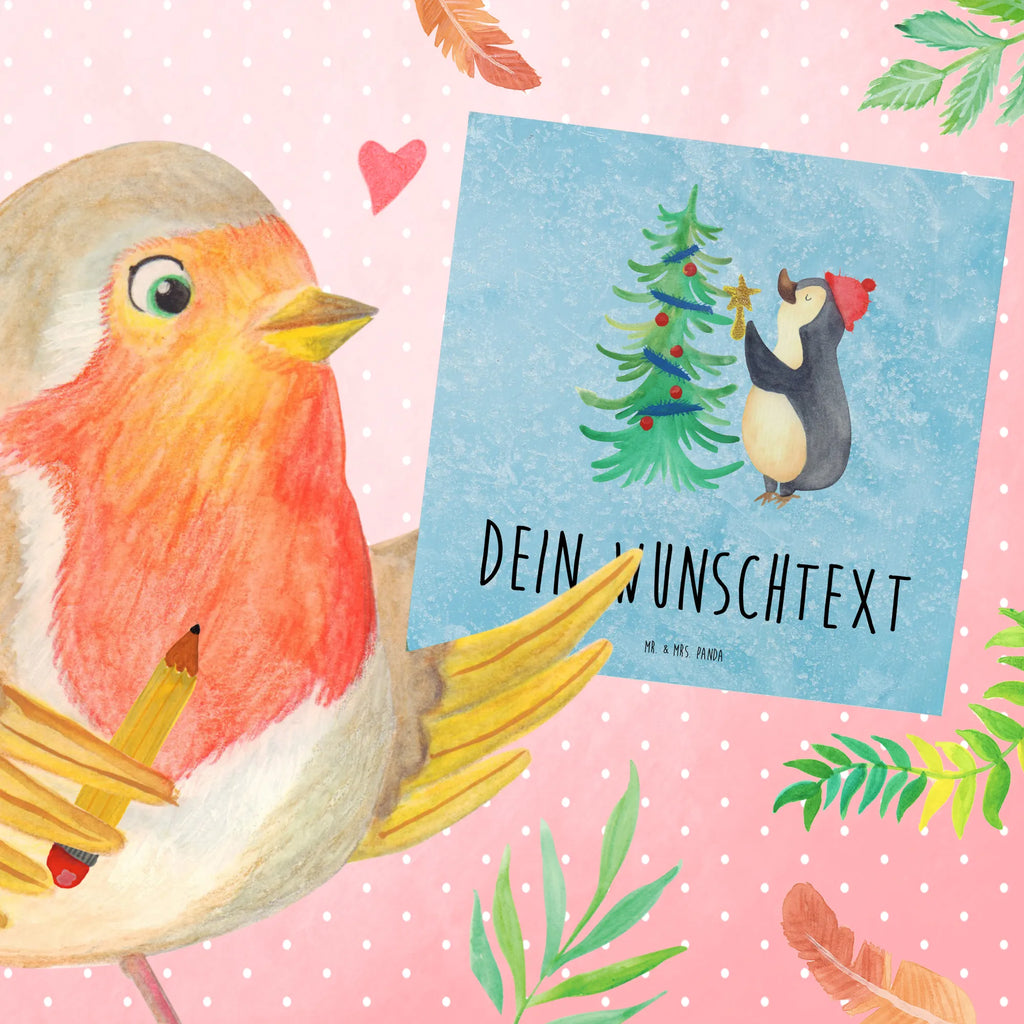 Personalisierte Deluxe Karte Pinguin Weihnachtsbaum Personalisierte Grußkarte, Personalisiertere Klappkarte, Personalisierte Einladungskarte, Personalisierte Glückwunschkarte, Personalisierte Hochzeitskarte, Personalisierte Geburtstagskarte, Grußkarte mit Namen, Grußkarte selber drucken, Grußkarte selbst gestalten, Grußkarte mit persönlichen Nachrichten, Grußkarte als Geldgeschenk, Grußkarten personalisiert, Personalisierte Karte, Winter, Weihnachten, Weihnachtsdeko, Nikolaus, Advent, Heiligabend, Wintermotiv, Pinguin