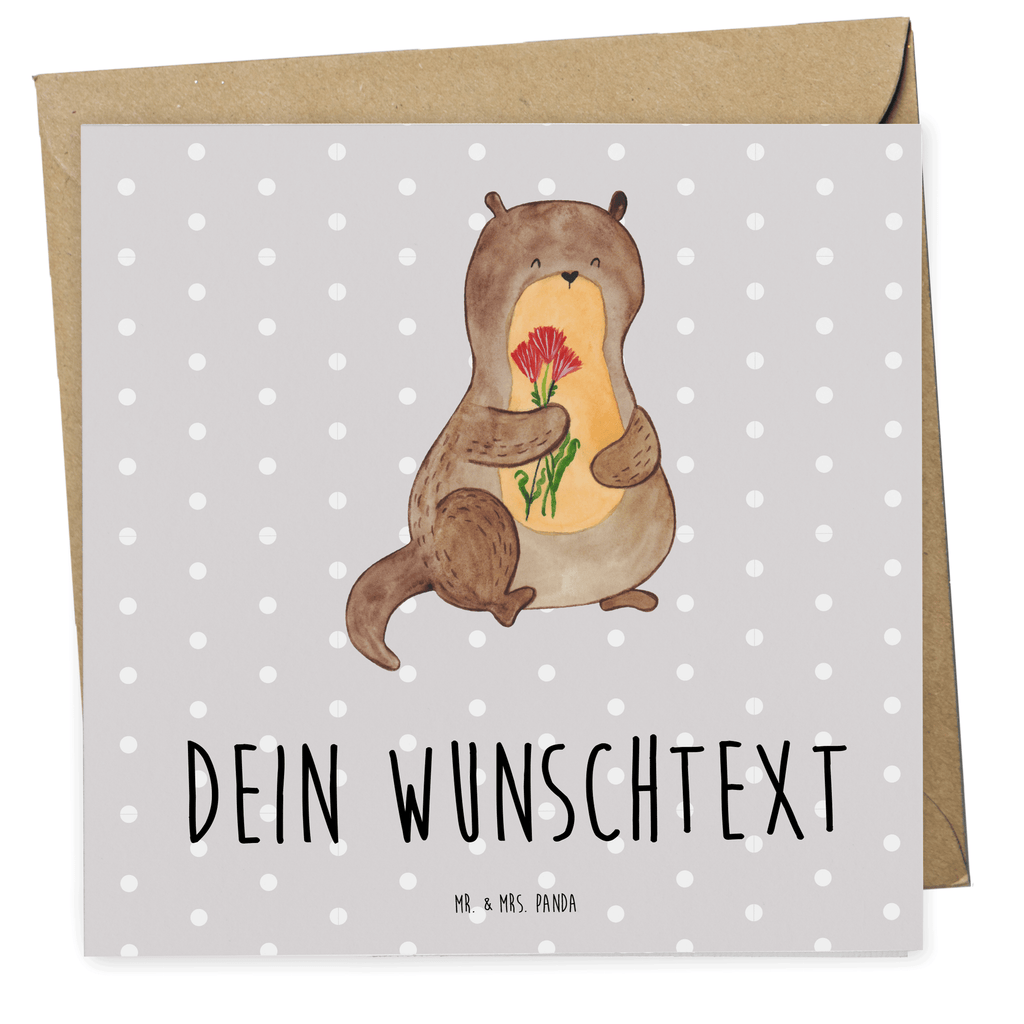 Personalisierte Deluxe Karte Otter Blumenstrauß Personalisierte Grußkarte, Personalisiertere Klappkarte, Personalisierte Einladungskarte, Personalisierte Glückwunschkarte, Personalisierte Hochzeitskarte, Personalisierte Geburtstagskarte, Grußkarte mit Namen, Grußkarte selber drucken, Grußkarte selbst gestalten, Grußkarte mit persönlichen Nachrichten, Grußkarte als Geldgeschenk, Grußkarten personalisiert, Personalisierte Karte, Otter, Fischotter, Seeotter, Otter Seeotter See Otter