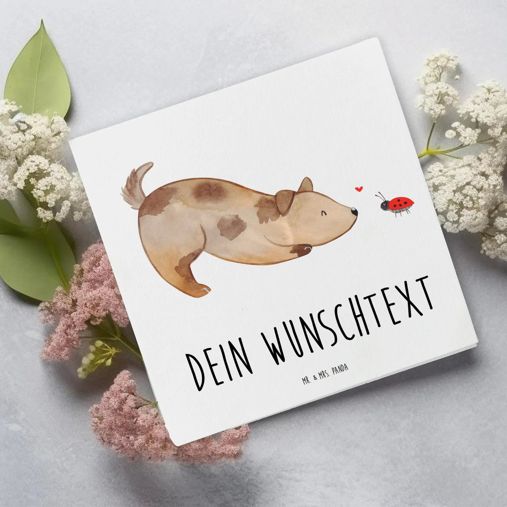 Personalisierte Deluxe Karte Hund Marienkäfer Personalisierte Grußkarte, Personalisiertere Klappkarte, Personalisierte Einladungskarte, Personalisierte Glückwunschkarte, Personalisierte Hochzeitskarte, Personalisierte Geburtstagskarte, Grußkarte mit Namen, Grußkarte selber drucken, Grußkarte selbst gestalten, Grußkarte mit persönlichen Nachrichten, Grußkarte als Geldgeschenk, Grußkarten personalisiert, Personalisierte Karte, Hund, Hundemotiv, Haustier, Hunderasse, Tierliebhaber, Hundebesitzer, Sprüche, Hunde, Hundespruch, Marienkäfer, Mischling, Mischlinghund