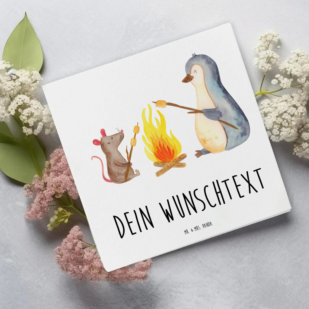 Personalisierte Deluxe Karte Pinguin Lagerfeuer Personalisierte Grußkarte, Personalisiertere Klappkarte, Personalisierte Einladungskarte, Personalisierte Glückwunschkarte, Personalisierte Hochzeitskarte, Personalisierte Geburtstagskarte, Grußkarte mit Namen, Grußkarte selber drucken, Grußkarte selbst gestalten, Grußkarte mit persönlichen Nachrichten, Grußkarte als Geldgeschenk, Grußkarten personalisiert, Personalisierte Karte, Pinguin, Maus, Pinguine, Lagerfeuer, Leben, Arbeit, Job, Motivation, Büro, Büroalltag, Lebensspruch, Lebensmotivation, Neustart, Liebe, grillen, Feuer, Marshmallows