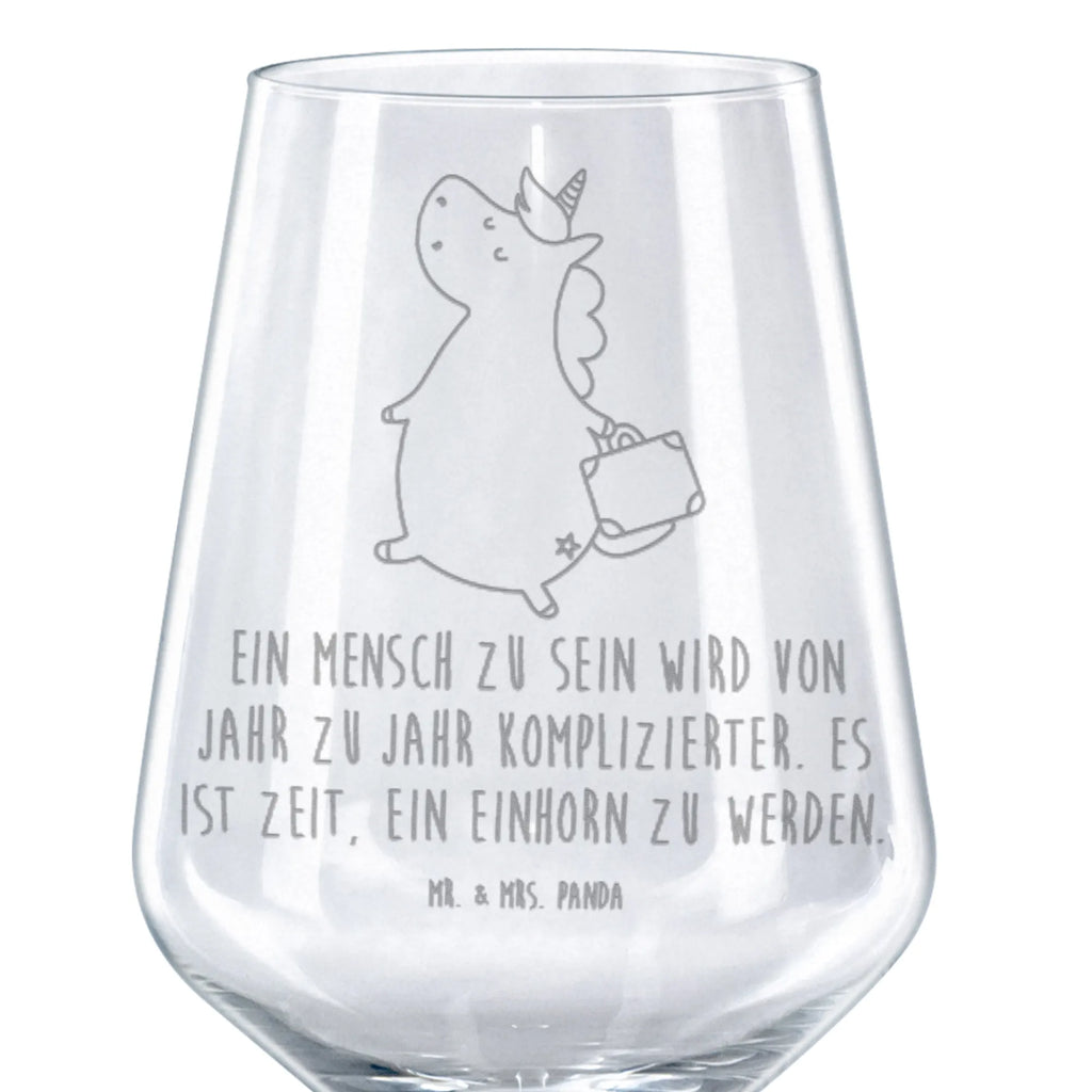 Rotwein Glas Einhorn Koffer Rotweinglas, Weinglas, Rotwein Glas, Weinglas mit Gravur, Geschenk für Weinliebhaber, Spülmaschinenfeste Weingläser, Hochwertige Weinaccessoires, Einhorn, Einhörner, Einhorn Deko, Pegasus, Unicorn, unicorn, Koffer, Verreisen, Reise, Gepäck, Abenteuer, Erwachsen, Kind, albern, Spaß, lustig, witzig