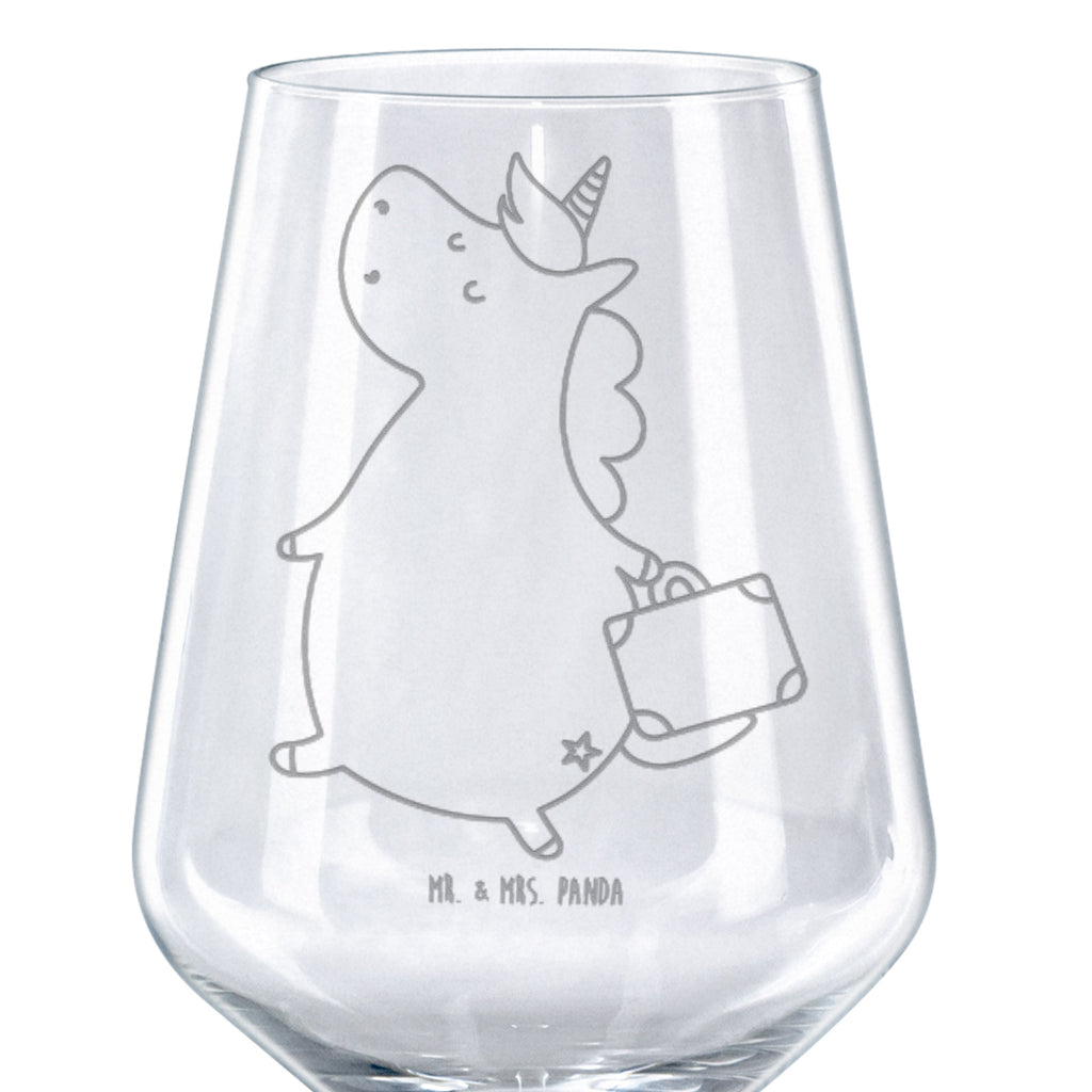 Rotwein Glas Einhorn Koffer Rotweinglas, Weinglas, Rotwein Glas, Weinglas mit Gravur, Geschenk für Weinliebhaber, Spülmaschinenfeste Weingläser, Hochwertige Weinaccessoires, Einhorn, Einhörner, Einhorn Deko, Pegasus, Unicorn, unicorn, Koffer, Verreisen, Reise, Gepäck, Abenteuer, Erwachsen, Kind, albern, Spaß, lustig, witzig