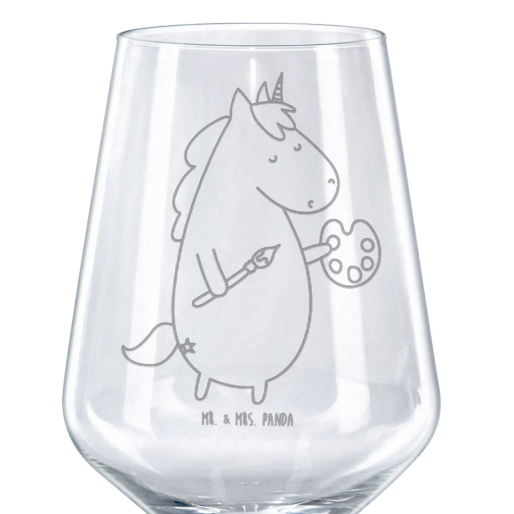 Rotwein Glas Einhorn Künstler Rotweinglas, Weinglas, Rotwein Glas, Weinglas mit Gravur, Geschenk für Weinliebhaber, Spülmaschinenfeste Weingläser, Hochwertige Weinaccessoires, Einhorn, Einhörner, Einhorn Deko, Unicorn, Englisch, Künstler, Artist, Malen, Zeichnen, Welt, Farbe, Stift, Pinsel, Geschenk, Maler