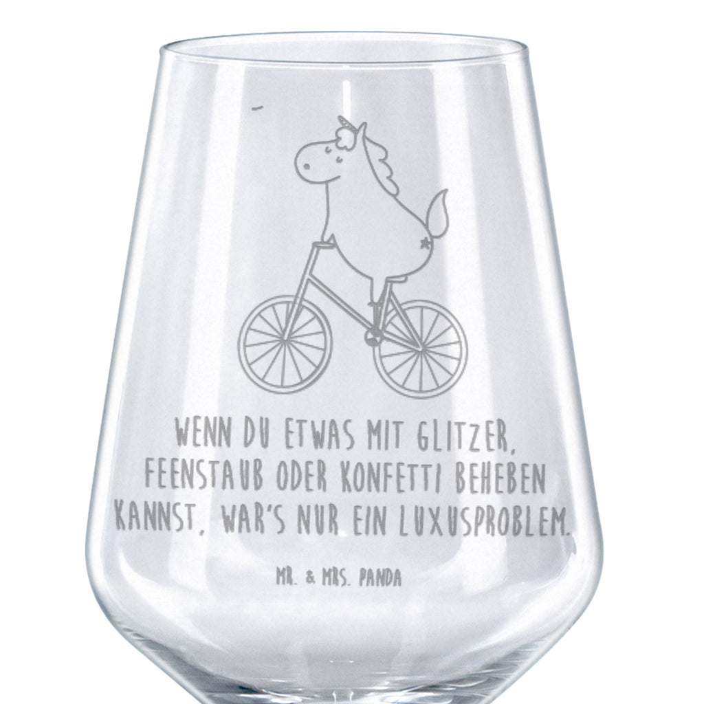 Rotwein Glas Einhorn Radfahrer Rotweinglas, Weinglas, Rotwein Glas, Weinglas mit Gravur, Geschenk für Weinliebhaber, Spülmaschinenfeste Weingläser, Hochwertige Weinaccessoires, Einhorn, Einhörner, Einhorn Deko, Pegasus, Unicorn, Radfahren, Radfahrer, Rad, Bike, Feenstaub, Konfetti, Luxusproblem, Kummer, Liebeskummer