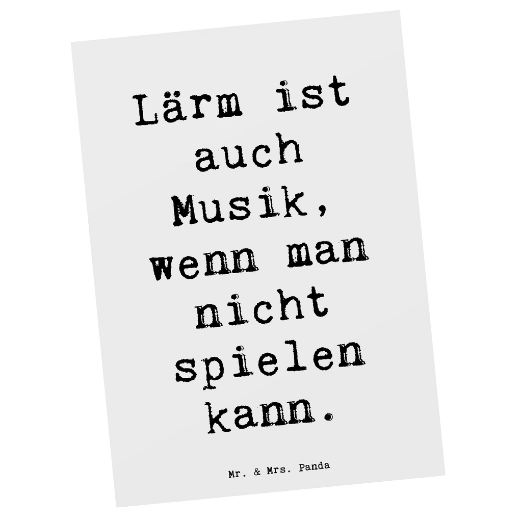 Postkarte Lärm ist auch Musik, wenn man nicht spielen kann. Postkarte, Karte, Geschenkkarte, Grußkarte, Einladung, Ansichtskarte, Geburtstagskarte, Einladungskarte, Dankeskarte, Ansichtskarten, Einladung Geburtstag, Einladungskarten Geburtstag, Instrumente, Geschenke Musiker, Musikliebhaber