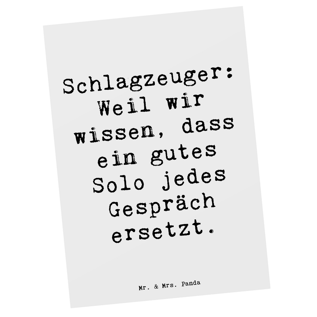 Postkarte Spruch Schlagzeug Solo