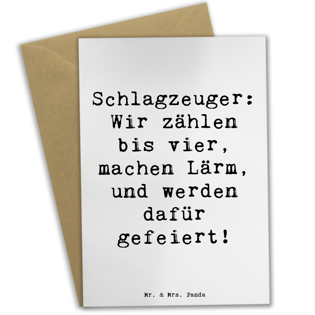 Grußkarte Schlagzeuger: Wir zählen bis vier, machen Lärm, und werden dafür gefeiert! Grußkarte, Klappkarte, Einladungskarte, Glückwunschkarte, Hochzeitskarte, Geburtstagskarte, Karte, Ansichtskarten, Instrumente, Geschenke Musiker, Musikliebhaber