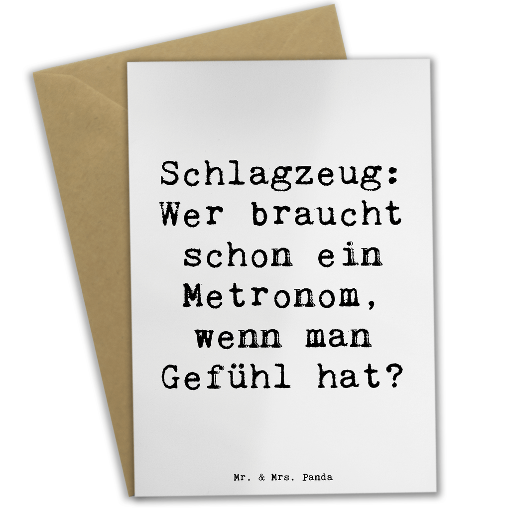 Grußkarte Schlagzeug Metronom Spruch Grußkarte, Klappkarte, Einladungskarte, Glückwunschkarte, Hochzeitskarte, Geburtstagskarte, Karte, Ansichtskarten, Instrumente, Geschenke Musiker, Musikliebhaber