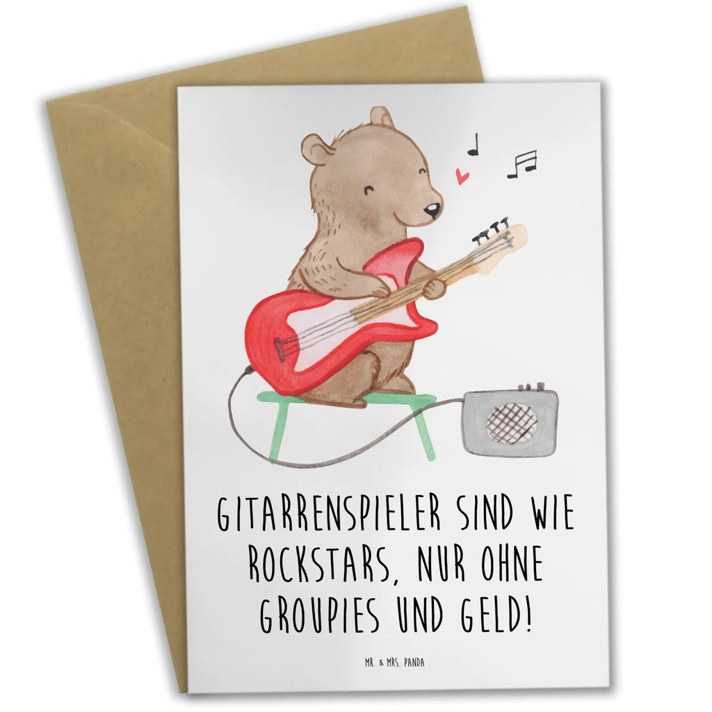 Grußkarte Gitarre Helden Grußkarte, Klappkarte, Einladungskarte, Glückwunschkarte, Hochzeitskarte, Geburtstagskarte, Karte, Ansichtskarten, Instrumente, Geschenke Musiker, Musikliebhaber