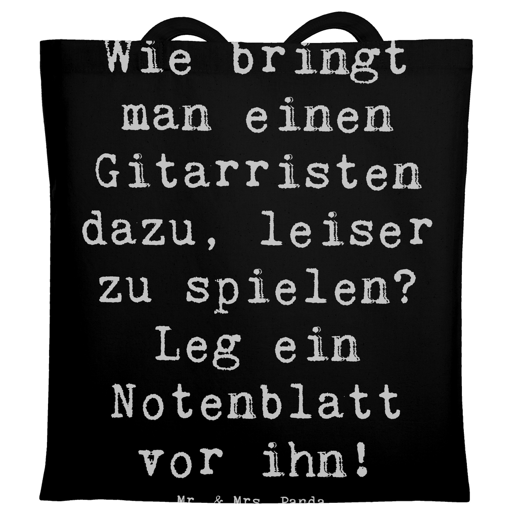 Tragetasche Gitarrenspaß: Leise Töne durch Notenblätter Beuteltasche, Beutel, Einkaufstasche, Jutebeutel, Stoffbeutel, Tasche, Shopper, Umhängetasche, Strandtasche, Schultertasche, Stofftasche, Tragetasche, Badetasche, Jutetasche, Einkaufstüte, Laptoptasche, Instrumente, Geschenke Musiker, Musikliebhaber