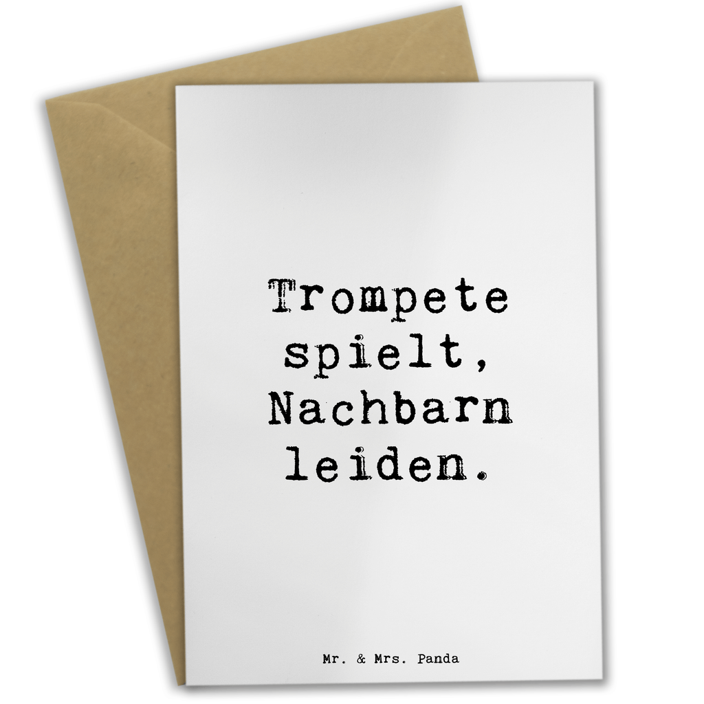 Grußkarte Spruch Trompete Freude Grußkarte, Klappkarte, Einladungskarte, Glückwunschkarte, Hochzeitskarte, Geburtstagskarte, Karte, Ansichtskarten, Instrumente, Geschenke Musiker, Musikliebhaber