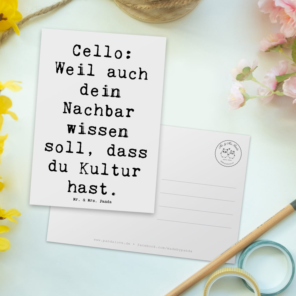 Postkarte Kultur durch Cello Spruch Postkarte, Karte, Geschenkkarte, Grußkarte, Einladung, Ansichtskarte, Geburtstagskarte, Einladungskarte, Dankeskarte, Ansichtskarten, Einladung Geburtstag, Einladungskarten Geburtstag, Instrumente, Geschenke Musiker, Musikliebhaber