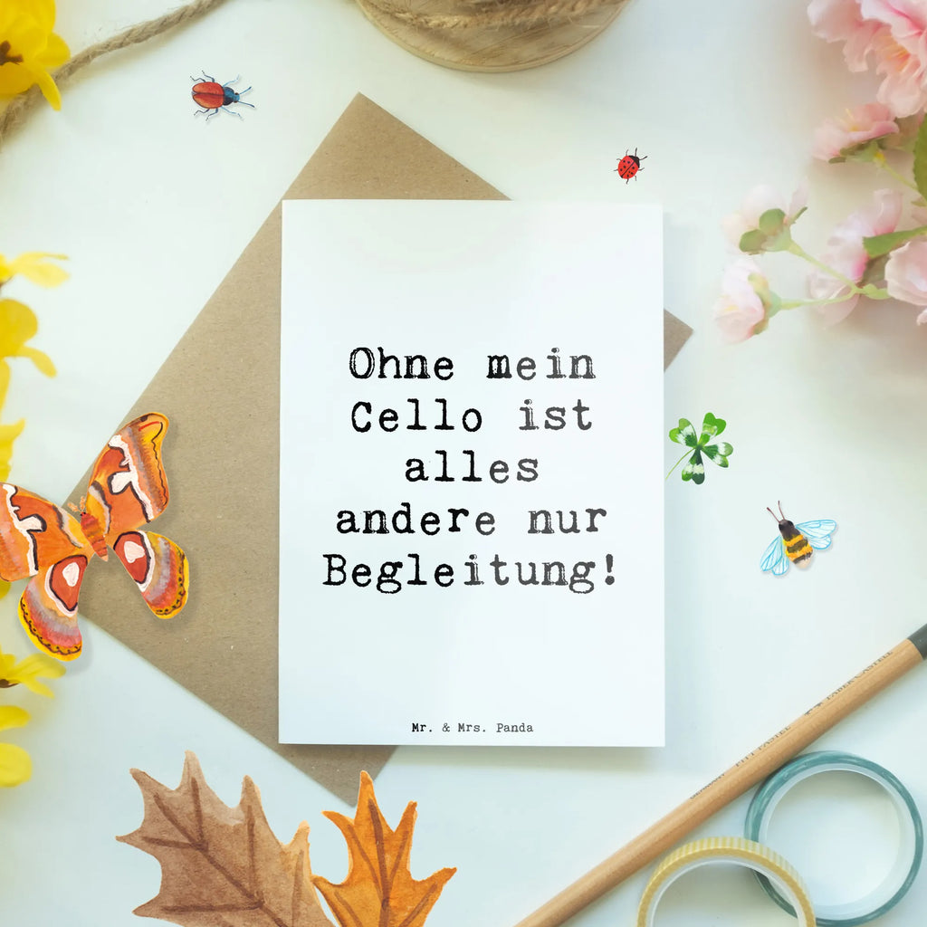 Grußkarte Spruch Cello Magie Grußkarte, Klappkarte, Einladungskarte, Glückwunschkarte, Hochzeitskarte, Geburtstagskarte, Karte, Ansichtskarten, Instrumente, Geschenke Musiker, Musikliebhaber