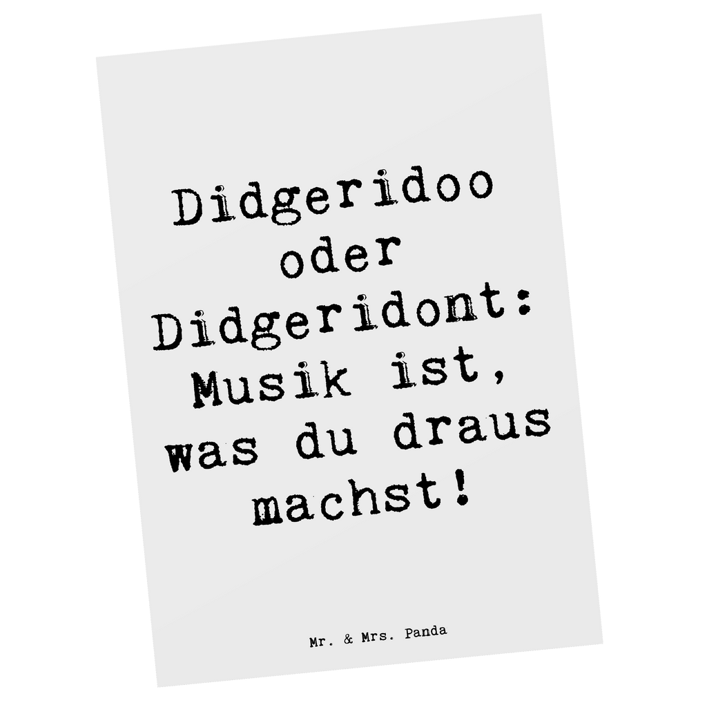 Postkarte Spruch Didgeridoo Musik Postkarte, Karte, Geschenkkarte, Grußkarte, Einladung, Ansichtskarte, Geburtstagskarte, Einladungskarte, Dankeskarte, Ansichtskarten, Einladung Geburtstag, Einladungskarten Geburtstag, Instrumente, Geschenke Musiker, Musikliebhaber