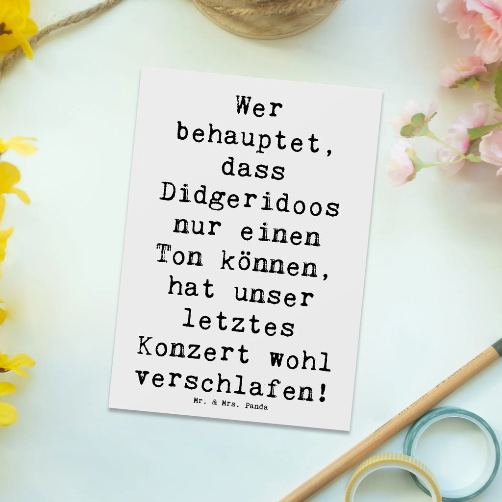 Postkarte Die überraschende Vielfalt des Didgeridoos Postkarte, Karte, Geschenkkarte, Grußkarte, Einladung, Ansichtskarte, Geburtstagskarte, Einladungskarte, Dankeskarte, Ansichtskarten, Einladung Geburtstag, Einladungskarten Geburtstag, Instrumente, Geschenke Musiker, Musikliebhaber