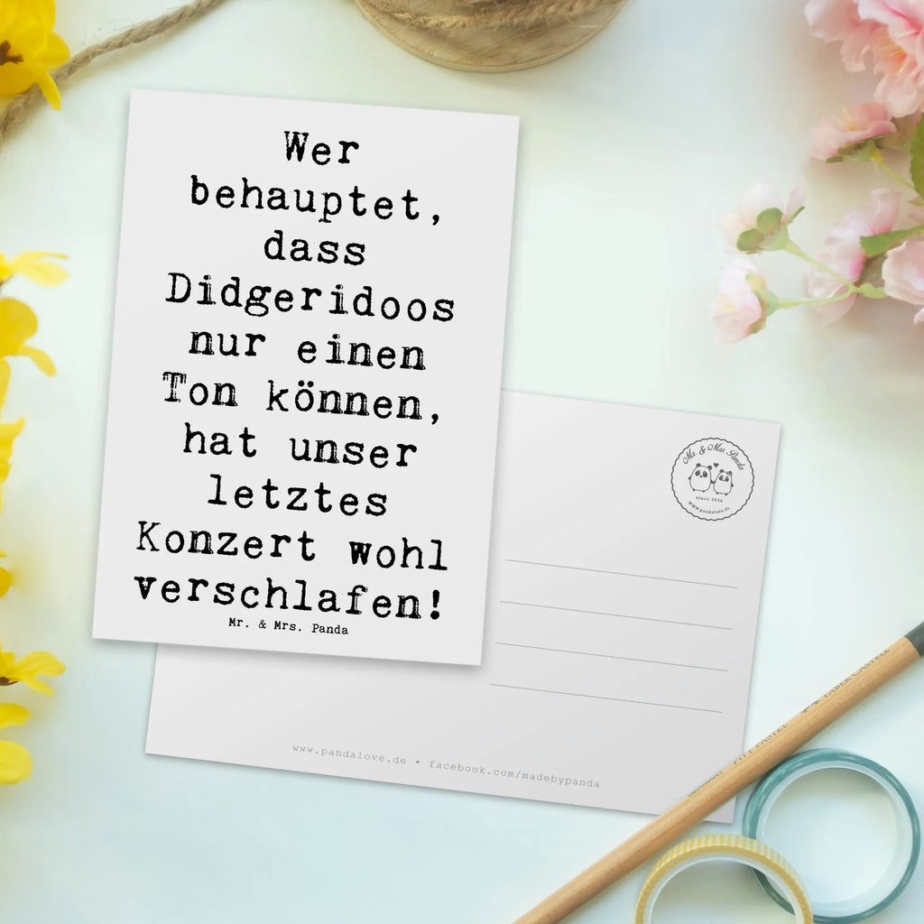 Postkarte Die überraschende Vielfalt des Didgeridoos Postkarte, Karte, Geschenkkarte, Grußkarte, Einladung, Ansichtskarte, Geburtstagskarte, Einladungskarte, Dankeskarte, Ansichtskarten, Einladung Geburtstag, Einladungskarten Geburtstag, Instrumente, Geschenke Musiker, Musikliebhaber