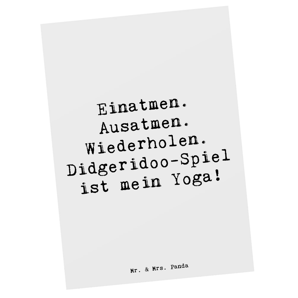 Postkarte Spruch Didgeridoo Yoga Postkarte, Karte, Geschenkkarte, Grußkarte, Einladung, Ansichtskarte, Geburtstagskarte, Einladungskarte, Dankeskarte, Ansichtskarten, Einladung Geburtstag, Einladungskarten Geburtstag, Instrumente, Geschenke Musiker, Musikliebhaber