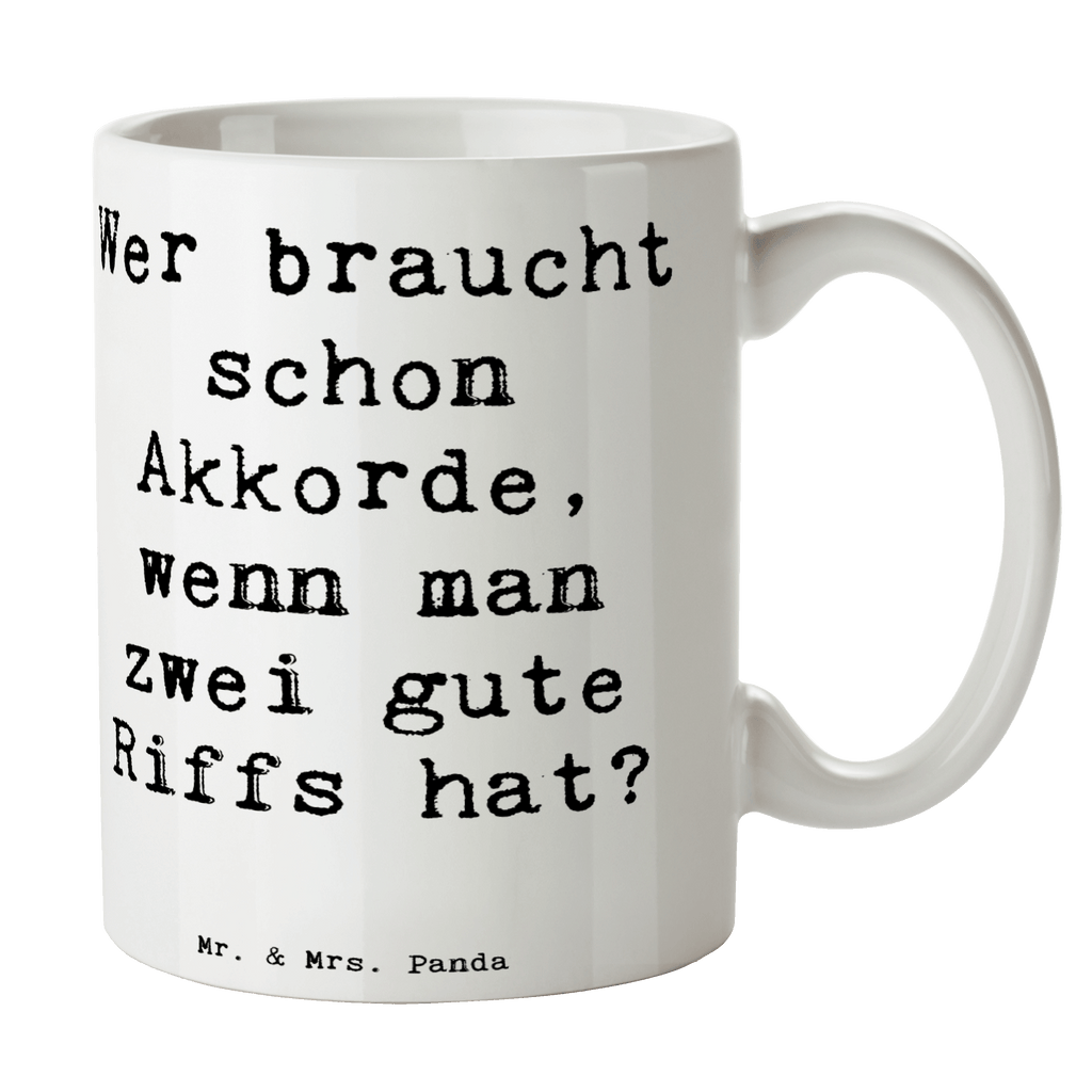 Tasse Wer braucht schon Akkorde, wenn man zwei gute Riffs hat? Tasse, Kaffeetasse, Teetasse, Becher, Kaffeebecher, Teebecher, Keramiktasse, Porzellantasse, Büro Tasse, Geschenk Tasse, Tasse Sprüche, Tasse Motive, Kaffeetassen, Tasse bedrucken, Designer Tasse, Cappuccino Tassen, Schöne Teetassen, Instrumente, Geschenke Musiker, Musikliebhaber