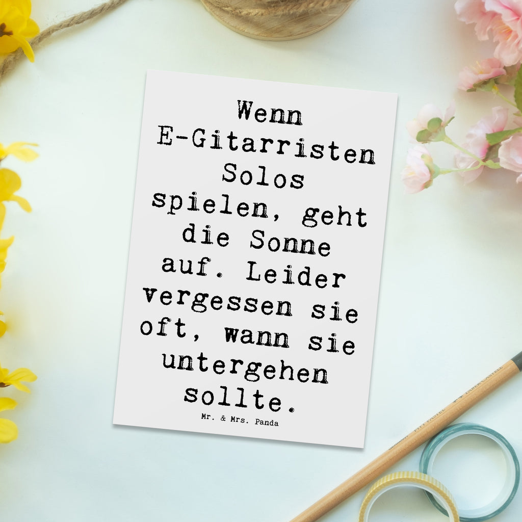 Postkarte Spruch E-Gitarre Solos Postkarte, Karte, Geschenkkarte, Grußkarte, Einladung, Ansichtskarte, Geburtstagskarte, Einladungskarte, Dankeskarte, Ansichtskarten, Einladung Geburtstag, Einladungskarten Geburtstag, Instrumente, Geschenke Musiker, Musikliebhaber