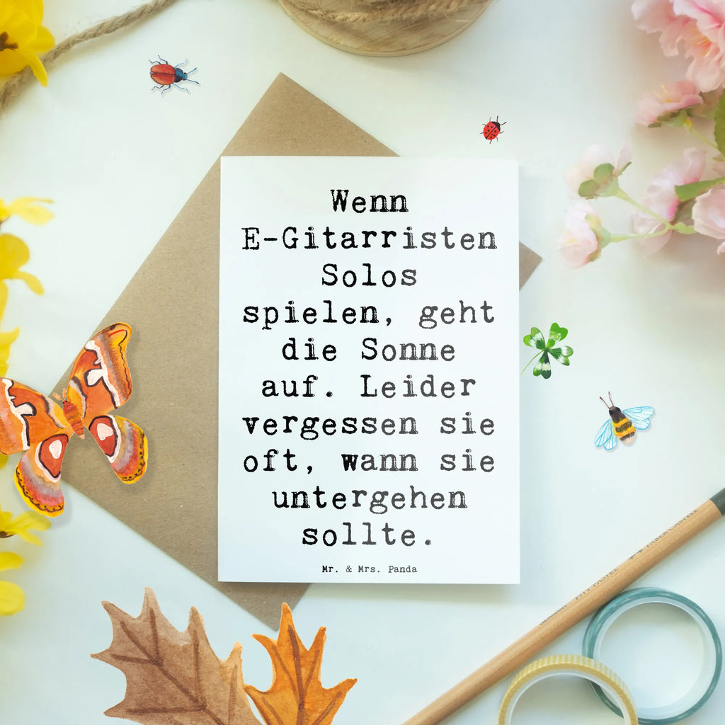 Grußkarte Spruch E-Gitarre Solos Grußkarte, Klappkarte, Einladungskarte, Glückwunschkarte, Hochzeitskarte, Geburtstagskarte, Karte, Ansichtskarten, Instrumente, Geschenke Musiker, Musikliebhaber