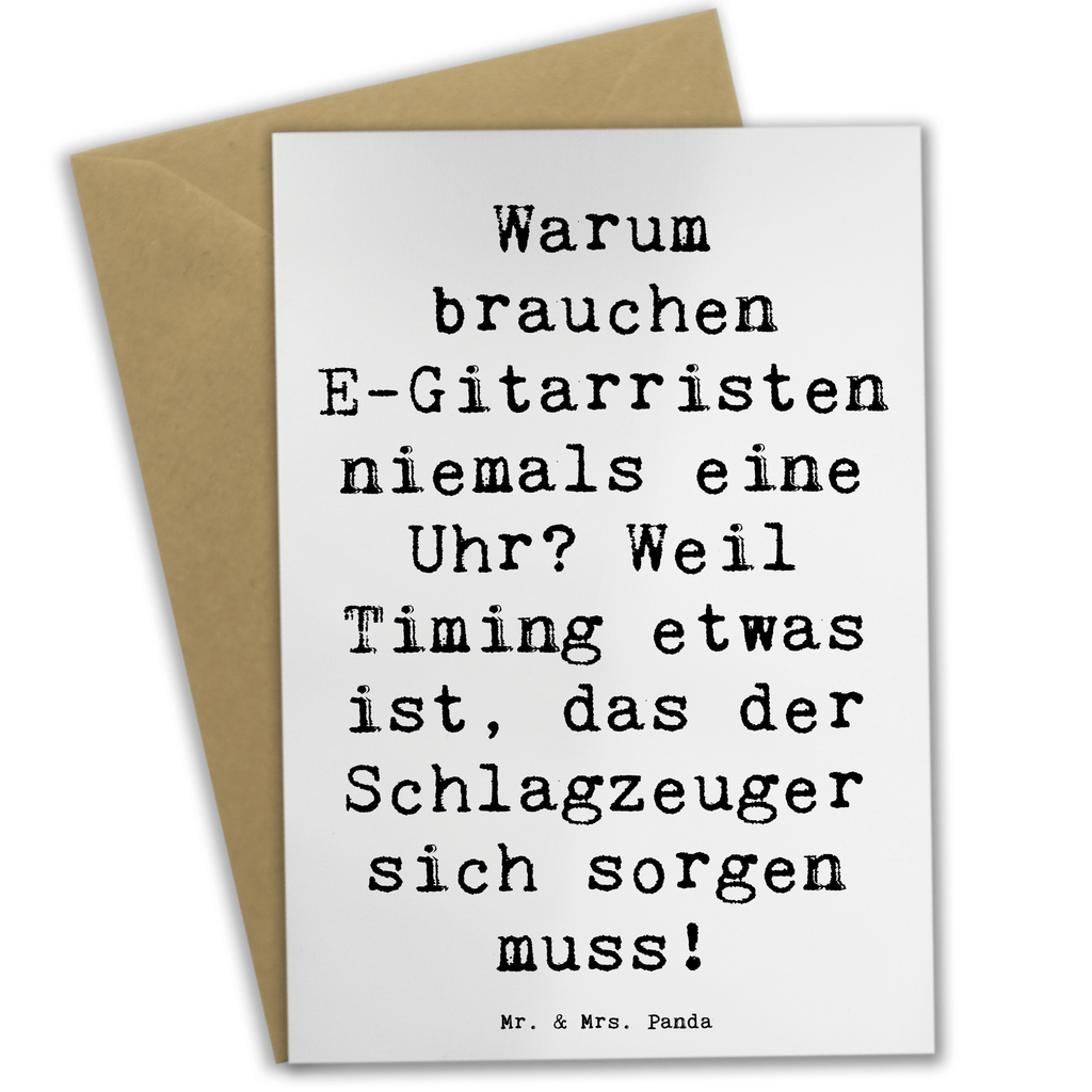 Grußkarte Gitarrist Timing Grußkarte, Klappkarte, Einladungskarte, Glückwunschkarte, Hochzeitskarte, Geburtstagskarte, Karte, Ansichtskarten, Instrumente, Geschenke Musiker, Musikliebhaber