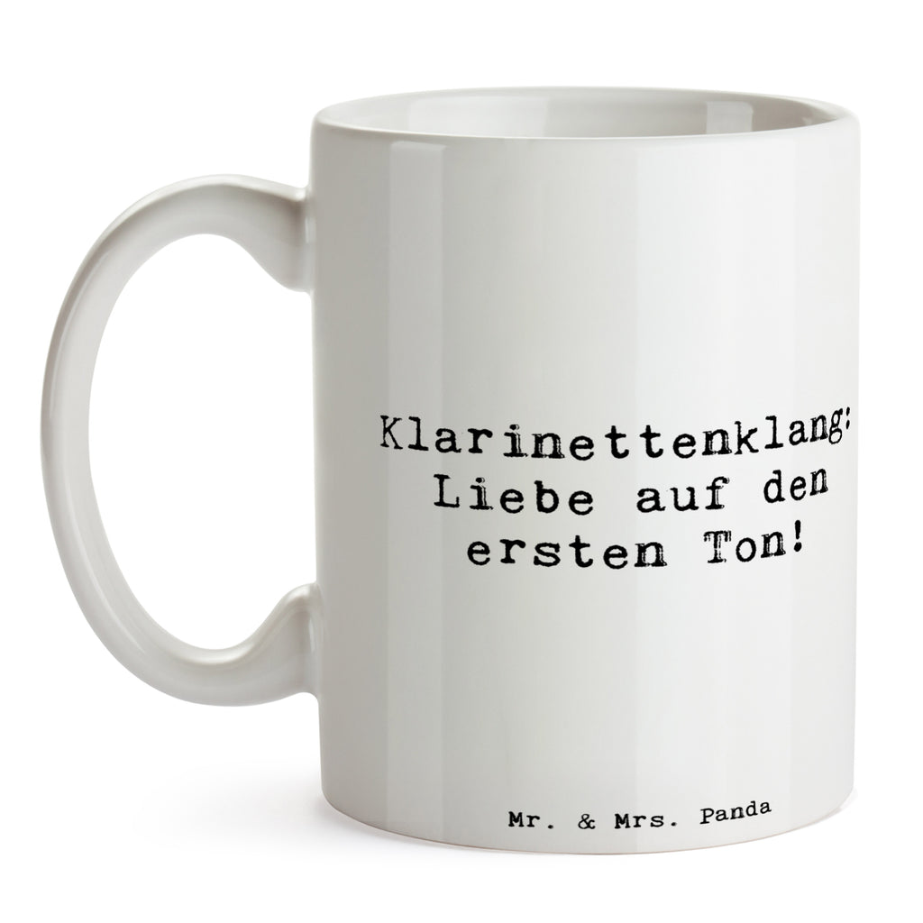 Tasse Klarinettenklang: Liebe auf den ersten Ton! Tasse, Kaffeetasse, Teetasse, Becher, Kaffeebecher, Teebecher, Keramiktasse, Porzellantasse, Büro Tasse, Geschenk Tasse, Tasse Sprüche, Tasse Motive, Instrumente, Geschenke Musiker, Musikliebhaber