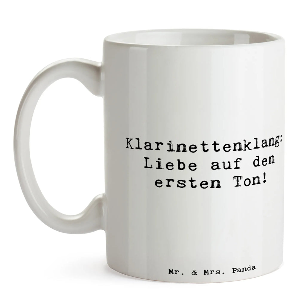 Tasse Klarinettenklang: Liebe auf den ersten Ton! Tasse, Kaffeetasse, Teetasse, Becher, Kaffeebecher, Teebecher, Keramiktasse, Porzellantasse, Büro Tasse, Geschenk Tasse, Tasse Sprüche, Tasse Motive, Kaffeetassen, Tasse bedrucken, Designer Tasse, Cappuccino Tassen, Schöne Teetassen, Instrumente, Geschenke Musiker, Musikliebhaber