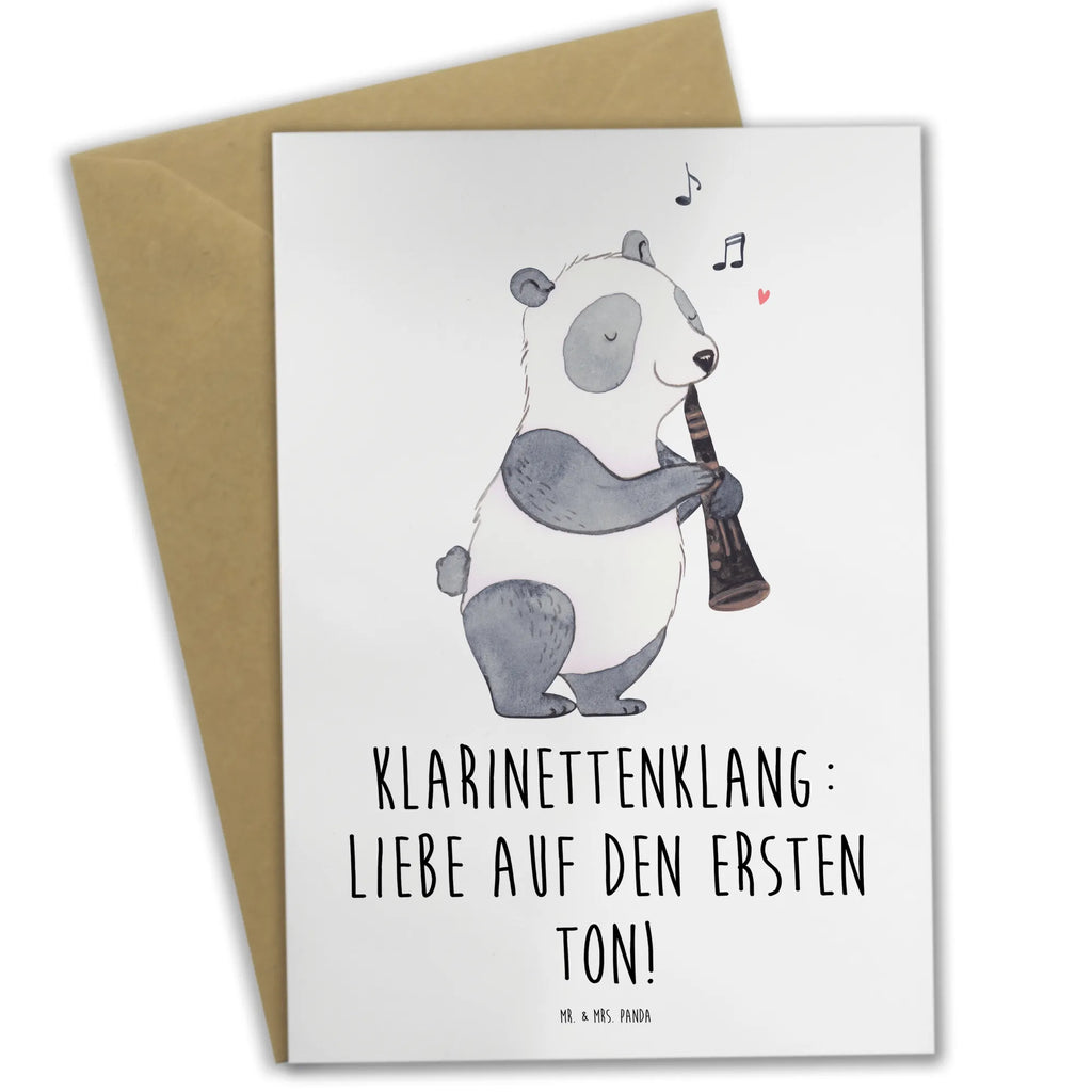 Grußkarte Klarinette Liebe Grußkarte, Klappkarte, Einladungskarte, Glückwunschkarte, Hochzeitskarte, Geburtstagskarte, Karte, Ansichtskarten, Instrumente, Geschenke Musiker, Musikliebhaber