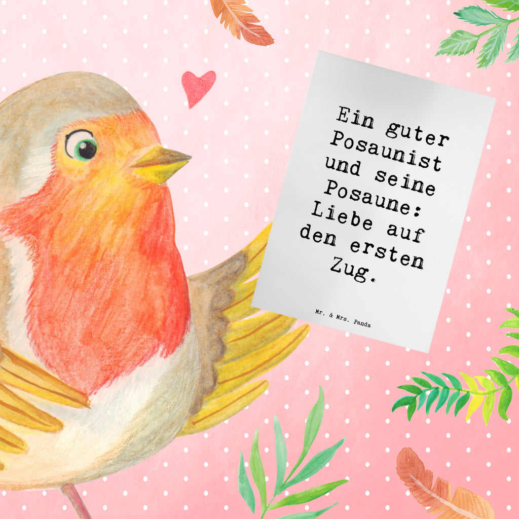 Grußkarte Spruch Posaune Liebe Grußkarte, Klappkarte, Einladungskarte, Glückwunschkarte, Hochzeitskarte, Geburtstagskarte, Karte, Ansichtskarten, Instrumente, Geschenke Musiker, Musikliebhaber