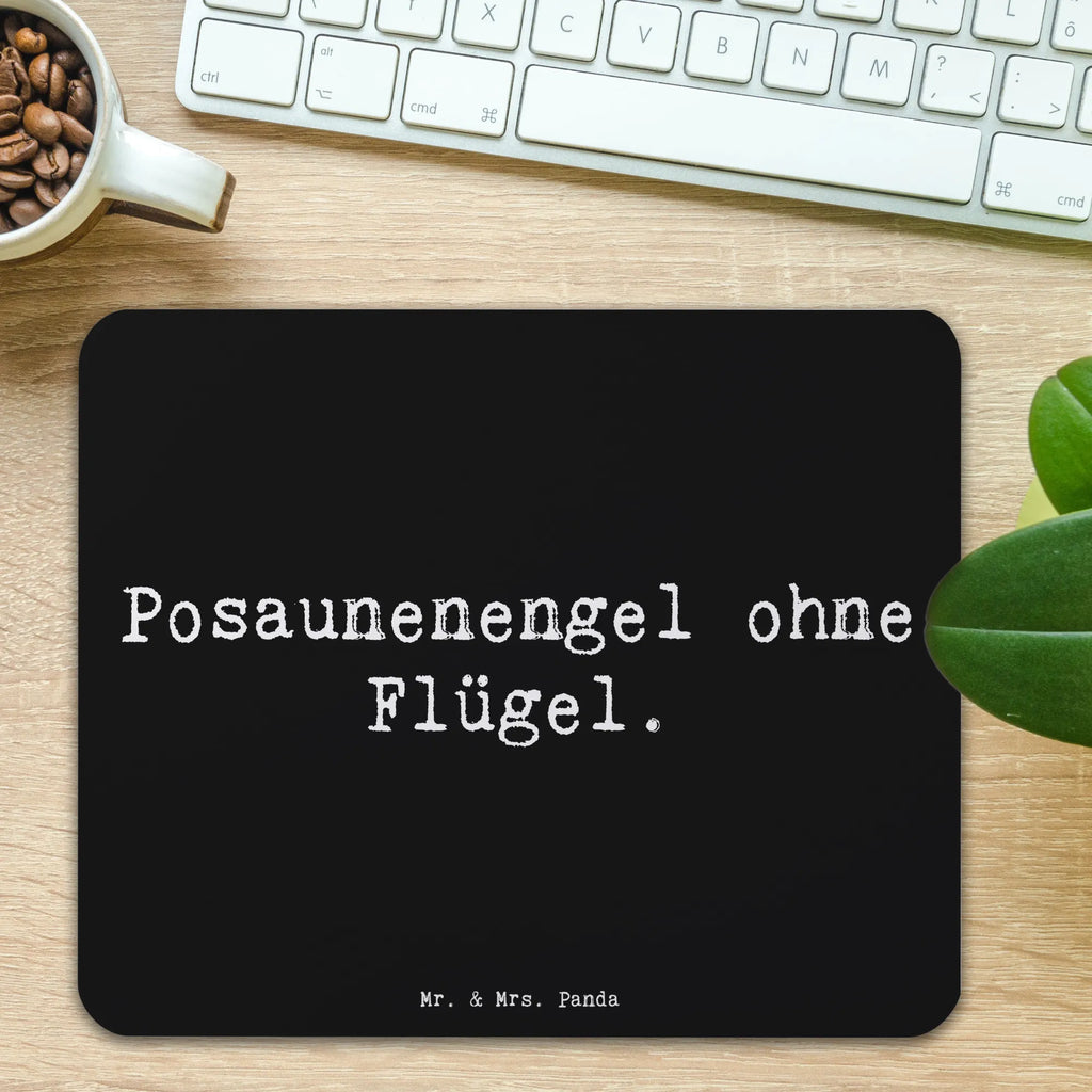 Mauspad Spruch Engel Posaune