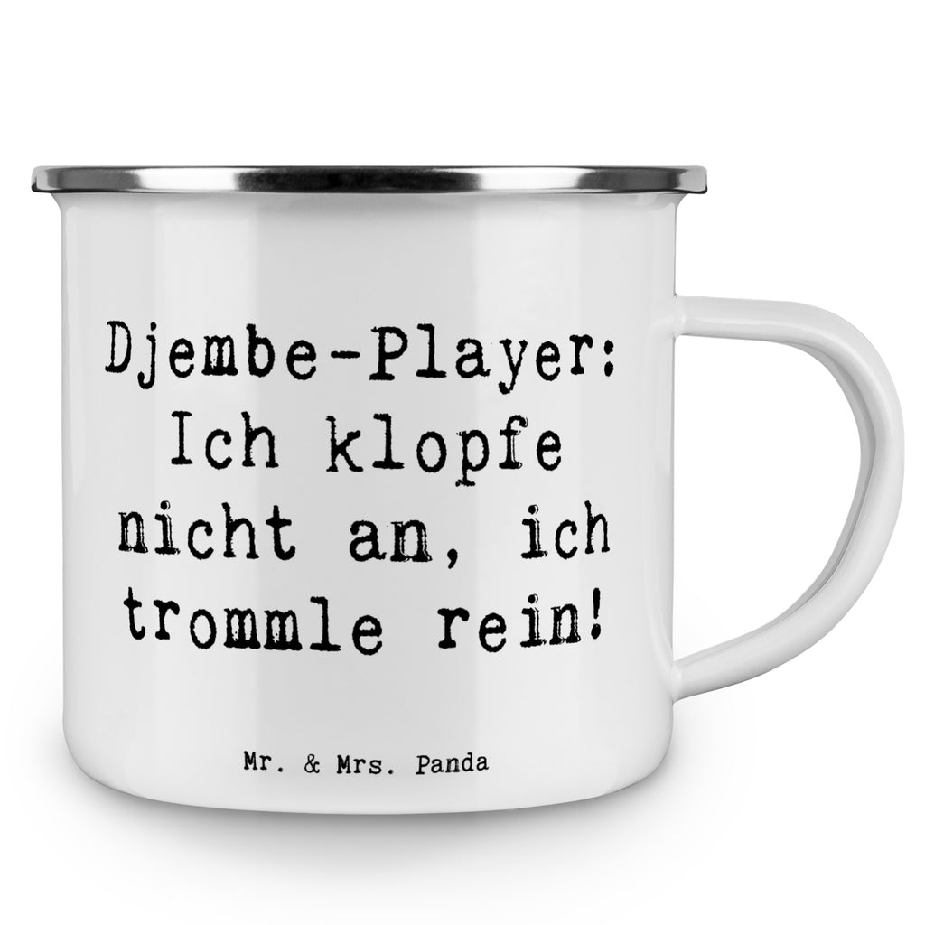 Camping Emaille Tasse Djembe-Player: Ich klopfe nicht an, ich trommle rein! Campingtasse, Trinkbecher, Metalltasse, Outdoor Tasse, Emaille Trinkbecher, Blechtasse Outdoor, Emaille Campingbecher, Edelstahl Trinkbecher, Metalltasse für Camping, Kaffee Blechtasse, Camping Tasse Metall, Instrumente, Geschenke Musiker, Musikliebhaber