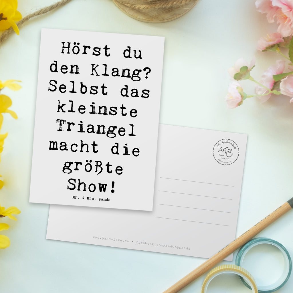 Postkarte Spruch Triangel Klang Postkarte, Karte, Geschenkkarte, Grußkarte, Einladung, Ansichtskarte, Geburtstagskarte, Einladungskarte, Dankeskarte, Ansichtskarten, Einladung Geburtstag, Einladungskarten Geburtstag, Instrumente, Geschenke Musiker, Musikliebhaber