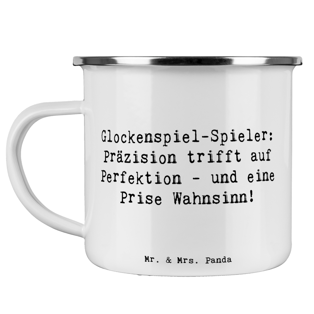 Camping Emaille Tasse Glockenspiel-Spieler: Präzision trifft auf Perfektion - und eine Prise Wahnsinn! Campingtasse, Trinkbecher, Metalltasse, Outdoor Tasse, Emaille Trinkbecher, Blechtasse Outdoor, Emaille Campingbecher, Edelstahl Trinkbecher, Metalltasse für Camping, Kaffee Blechtasse, Camping Tasse Metall, Instrumente, Geschenke Musiker, Musikliebhaber