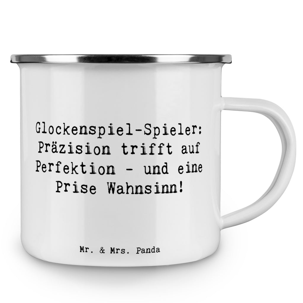 Camping Emaille Tasse Glockenspiel-Spieler: Präzision trifft auf Perfektion - und eine Prise Wahnsinn! Campingtasse, Trinkbecher, Metalltasse, Outdoor Tasse, Emaille Trinkbecher, Blechtasse Outdoor, Emaille Campingbecher, Edelstahl Trinkbecher, Metalltasse für Camping, Kaffee Blechtasse, Camping Tasse Metall, Instrumente, Geschenke Musiker, Musikliebhaber