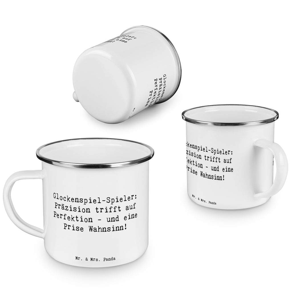 Camping Emaille Tasse Glockenspiel-Spieler: Präzision trifft auf Perfektion - und eine Prise Wahnsinn! Campingtasse, Trinkbecher, Metalltasse, Outdoor Tasse, Emaille Trinkbecher, Blechtasse Outdoor, Emaille Campingbecher, Edelstahl Trinkbecher, Metalltasse für Camping, Kaffee Blechtasse, Camping Tasse Metall, Instrumente, Geschenke Musiker, Musikliebhaber