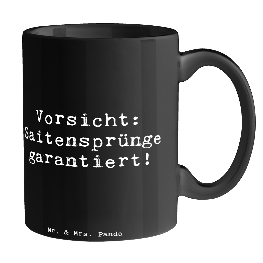 Tasse Vorsicht: Saitensprünge garantiert! Tasse, Kaffeetasse, Teetasse, Becher, Kaffeebecher, Teebecher, Keramiktasse, Porzellantasse, Büro Tasse, Geschenk Tasse, Tasse Sprüche, Tasse Motive, Kaffeetassen, Tasse bedrucken, Designer Tasse, Cappuccino Tassen, Schöne Teetassen, Instrumente, Geschenke Musiker, Musikliebhaber