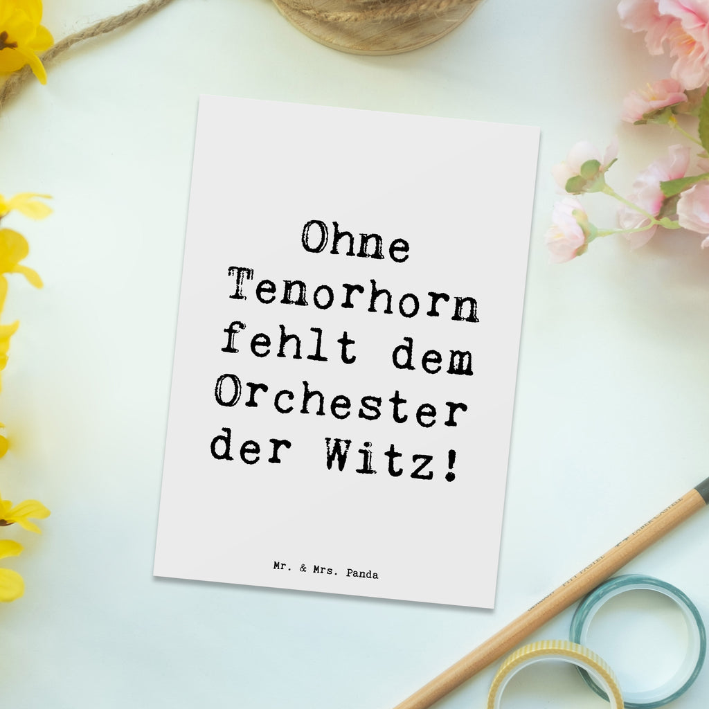 Postkarte Spruch Tenorhorn Witz Postkarte, Karte, Geschenkkarte, Grußkarte, Einladung, Ansichtskarte, Geburtstagskarte, Einladungskarte, Dankeskarte, Ansichtskarten, Einladung Geburtstag, Einladungskarten Geburtstag, Instrumente, Geschenke Musiker, Musikliebhaber