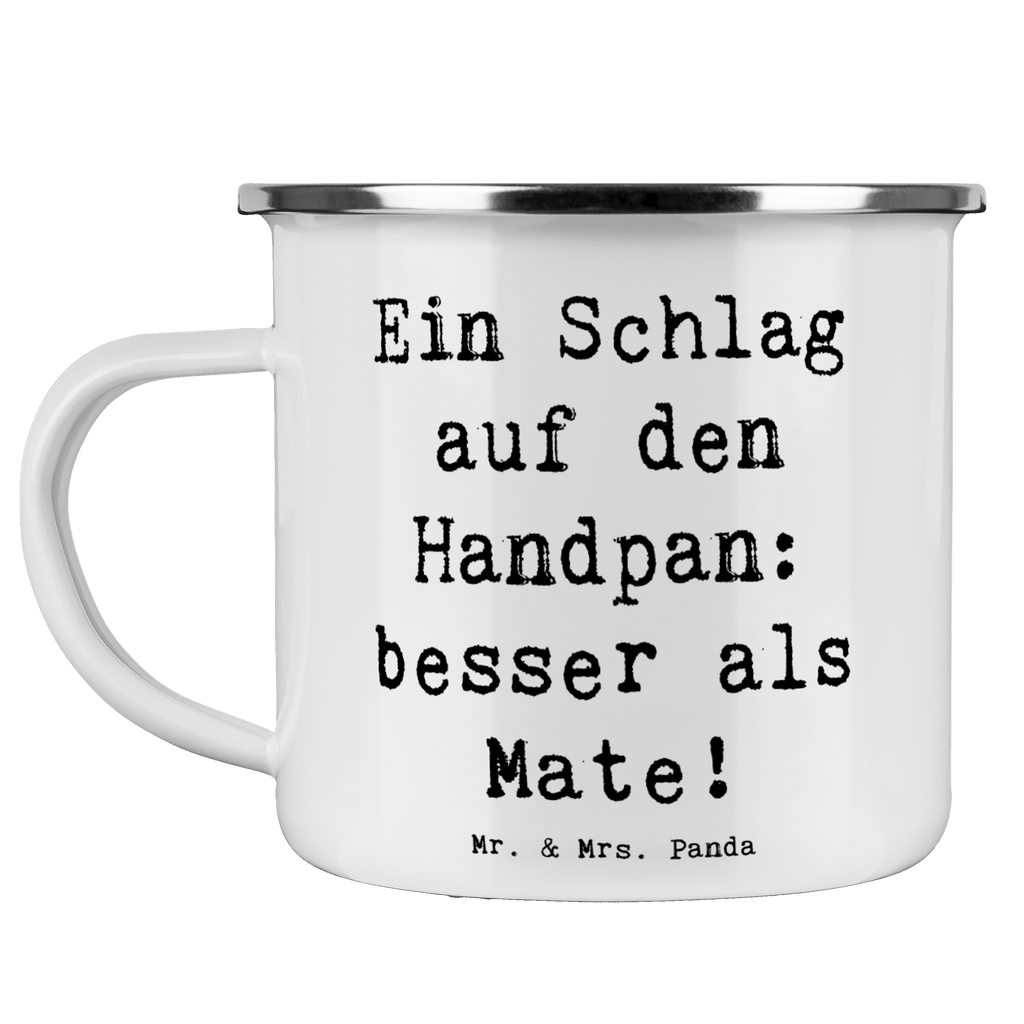 Camping Emaille Tasse Ein Schlag auf den Handpan: besser als Mate! Campingtasse, Trinkbecher, Metalltasse, Outdoor Tasse, Emaille Trinkbecher, Blechtasse Outdoor, Emaille Campingbecher, Edelstahl Trinkbecher, Metalltasse für Camping, Kaffee Blechtasse, Camping Tasse Metall, Instrumente, Geschenke Musiker, Musikliebhaber