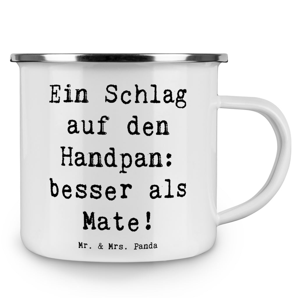 Camping Emaille Tasse Ein Schlag auf den Handpan: besser als Mate! Campingtasse, Trinkbecher, Metalltasse, Outdoor Tasse, Emaille Trinkbecher, Blechtasse Outdoor, Emaille Campingbecher, Edelstahl Trinkbecher, Metalltasse für Camping, Kaffee Blechtasse, Camping Tasse Metall, Instrumente, Geschenke Musiker, Musikliebhaber