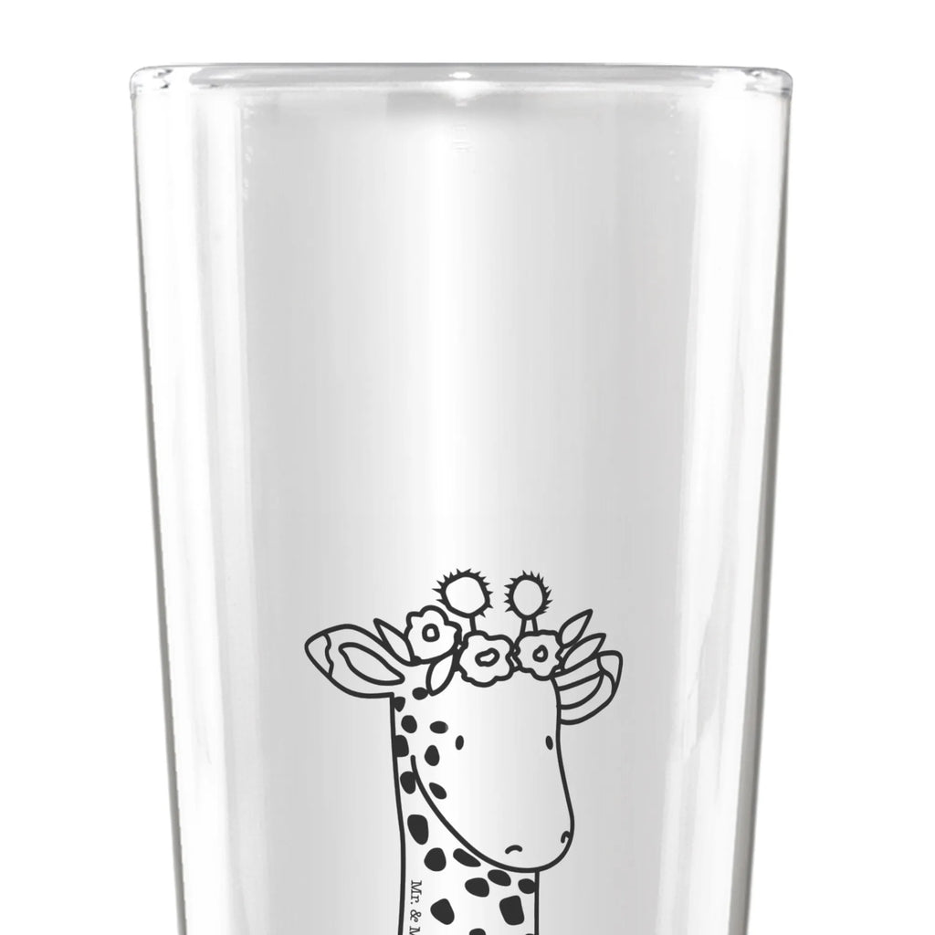 Bierglas Giraffe Blumenkranz Bierglas, Bier Glas, Bierkrug, Bier Krug, Vatertag, Afrika, Wildtiere, Giraffe, Blumenkranz, Abenteurer, Selbstliebe, Freundin