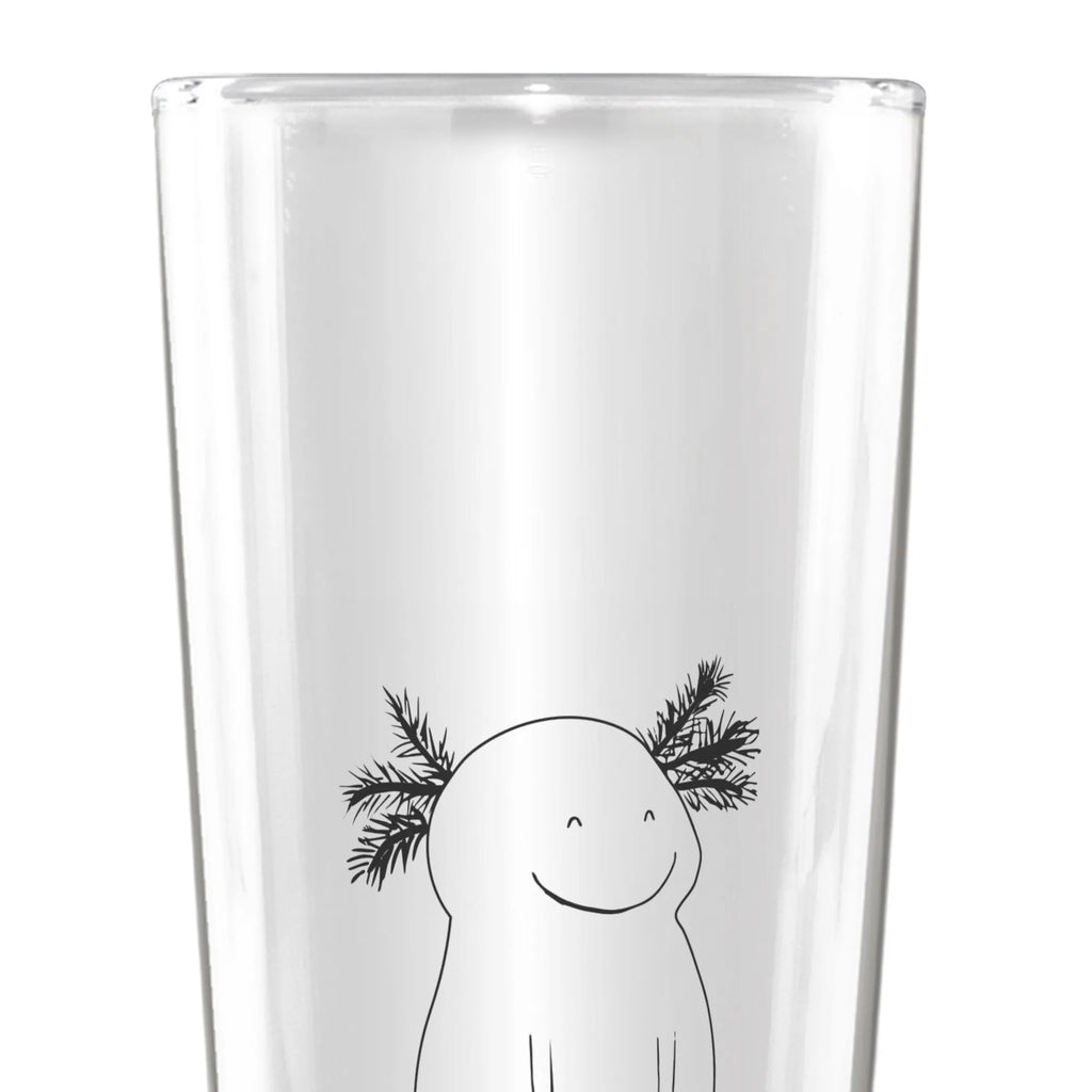 Bierglas Axolotl Glücklich Bierglas, Bier Glas, Bierkrug, Bier Krug, Vatertag, Axolotl, Molch, Axolot, Schwanzlurch, Lurch, Lurche, Motivation, gute Laune