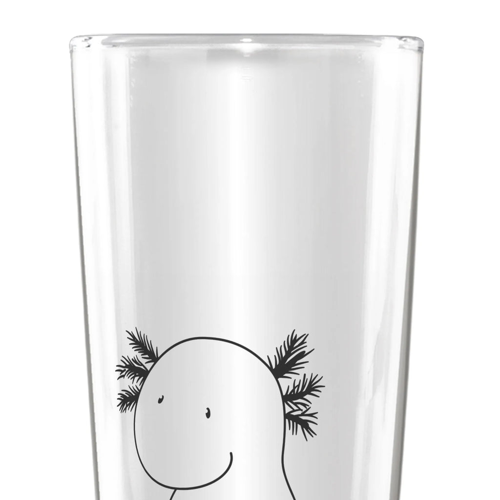 Bierglas Axolotl null Bierglas, Bier Glas, Bierkrug, Bier Krug, Vatertag, Axolotl, Molch, Axolot, vergnügt, fröhlich, zufrieden, Lebensstil, Weisheit, Lebensweisheit, Liebe, Freundin