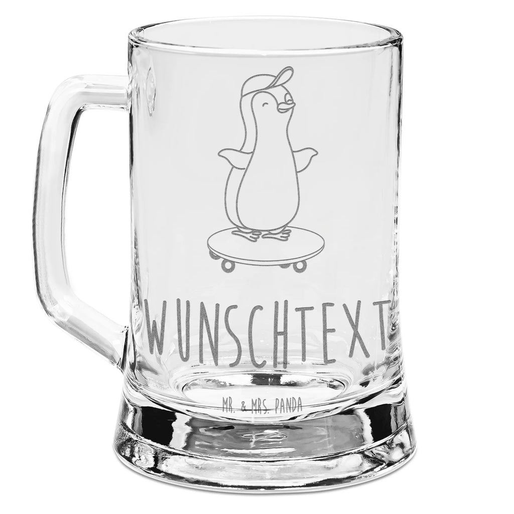 Personalisierter Gravur Bierkrug Pinguin Skateboarden Personalisierter Bierkrug, Personalisierter Bier Krug, Personalisiertes Bierkrug Glas, Bierkrug mit Namen, Bier Krug mit Namen, Bierkrug Glas mit Namen, Vatertag, Wunschtext, Wunschname, Personalisierbar, Selbst gestalten, Geschenk, Sport, Sportart, Hobby, Schenken, Danke, Dankeschön, Auszeichnung, Gewinn, Sportler, Skateboarden, Skateboard fahren, Skaten, Skateboard, Skateplatz