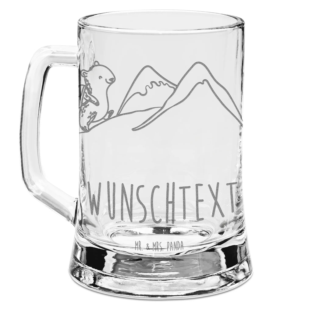 Personalisierter Gravur Bierkrug Bär Bergsteigen Personalisierter Bierkrug, Personalisierter Bier Krug, Personalisiertes Bierkrug Glas, Bierkrug mit Namen, Bier Krug mit Namen, Bierkrug Glas mit Namen, Vatertag, Wunschtext, Wunschname, Personalisierbar, Selbst gestalten, Geschenk, Sport, Sportart, Hobby, Schenken, Danke, Dankeschön, Auszeichnung, Gewinn, Sportler, Bergsteigen, wandern, Bergsport, Trekking, Alpinismus, Alpinwandern