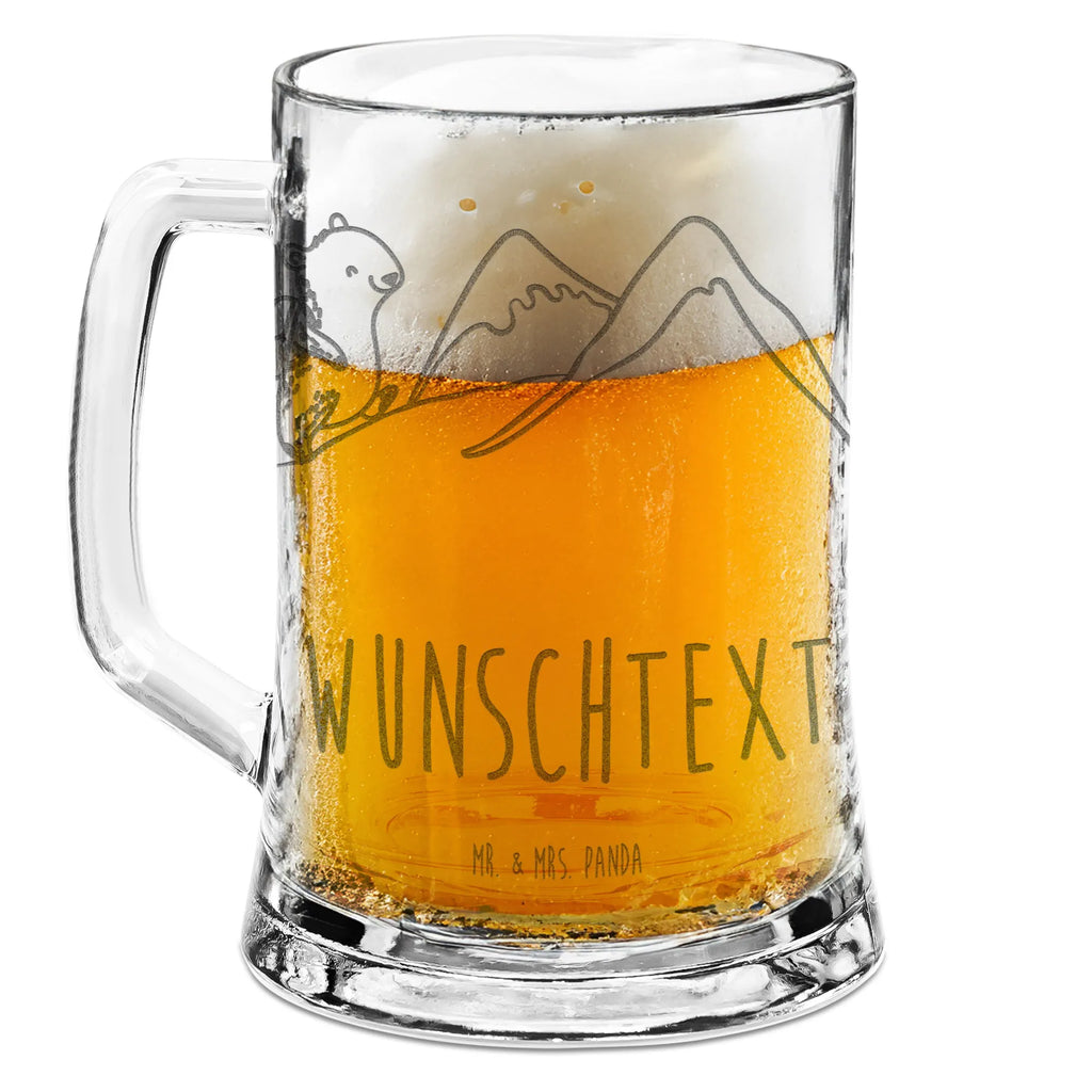 Personalisierter Gravur Bierkrug Bär Bergsteigen Personalisierter Bierkrug, Personalisierter Bier Krug, Personalisiertes Bierkrug Glas, Bierkrug mit Namen, Bier Krug mit Namen, Bierkrug Glas mit Namen, Vatertag, Wunschtext, Wunschname, Personalisierbar, Selbst gestalten, Geschenk, Sport, Sportart, Hobby, Schenken, Danke, Dankeschön, Auszeichnung, Gewinn, Sportler, Bergsteigen, wandern, Bergsport, Trekking, Alpinismus, Alpinwandern