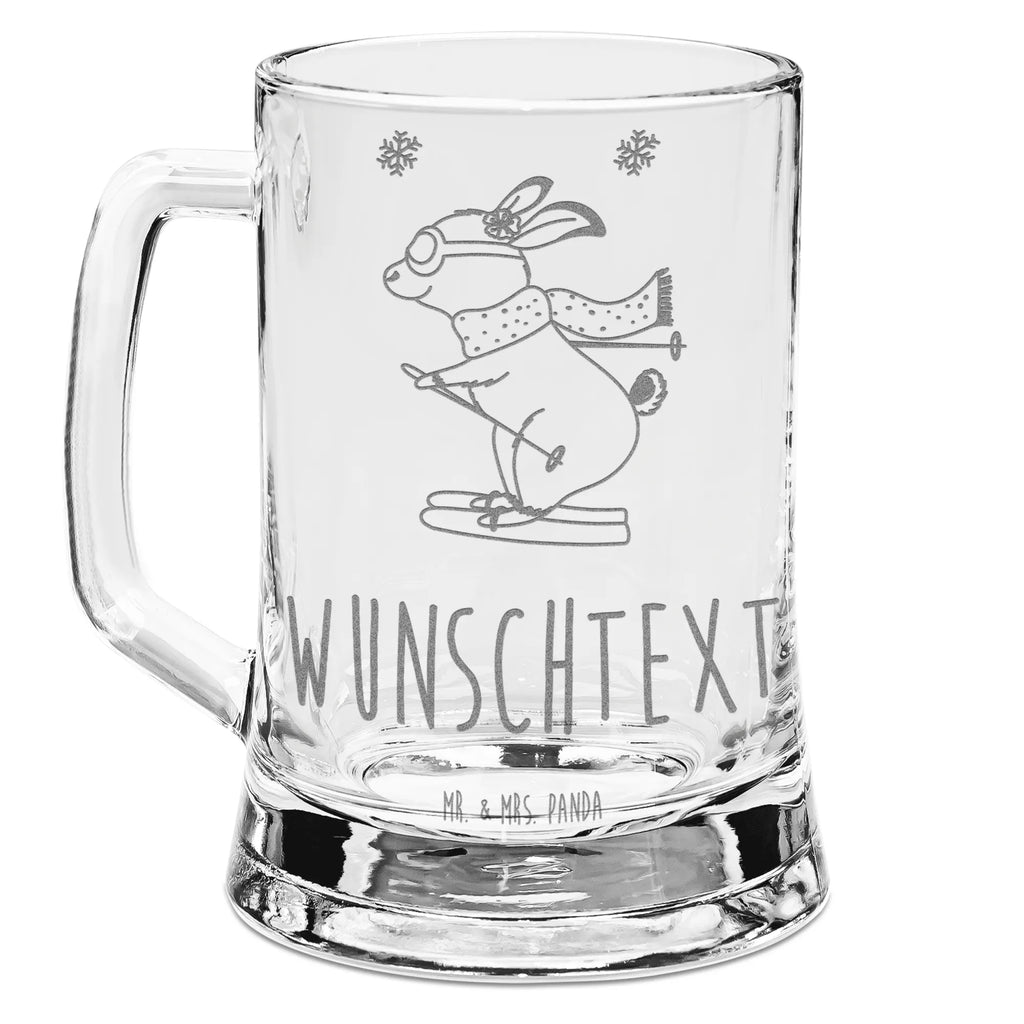 Personalisierter Gravur Bierkrug Hase Skifahren Personalisierter Bierkrug, Personalisierter Bier Krug, Personalisiertes Bierkrug Glas, Bierkrug mit Namen, Bier Krug mit Namen, Bierkrug Glas mit Namen, Vatertag, Wunschtext, Wunschname, Personalisierbar, Selbst gestalten, Geschenk, Sport, Sportart, Hobby, Schenken, Danke, Dankeschön, Auszeichnung, Gewinn, Sportler, Ski fahren, Skifahren, Skisport, Skiwettbewerb, Skirennen